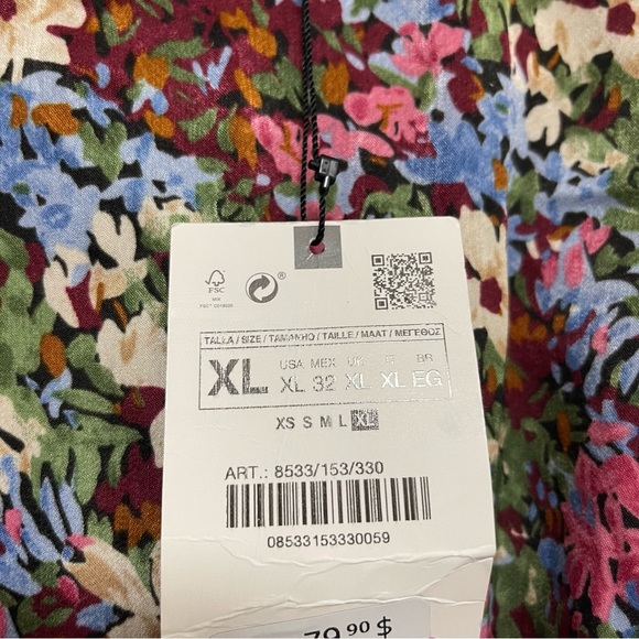 NWT ZARA Floral Dress - Picture 6 of 6